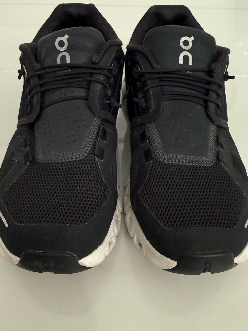 On Running Women’s Black Cloud 5 Sneakers with White Soles